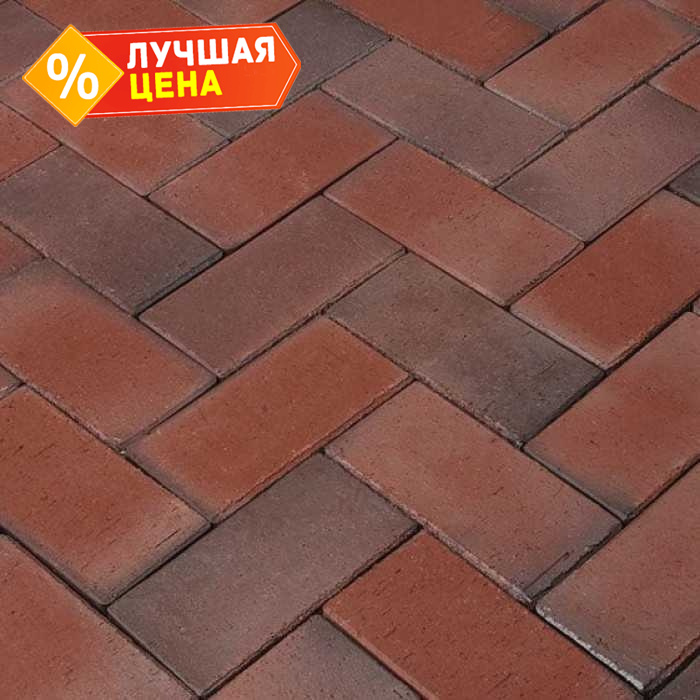 Клинкерная брусчатка Penter Balkum rotblaubunt geflammt, 240x118x52 мм