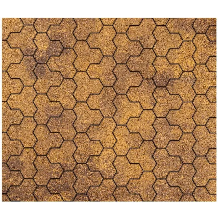 Тротуарная плитка Выбор Трилистник В.7.Ф.10 100 мм Листопад Соты